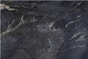 Galaxy Gold Black Marble Vein Slab Tile
