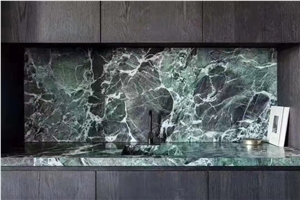 Italy Luxury Stone Prada Green Marble Slab For The Wall