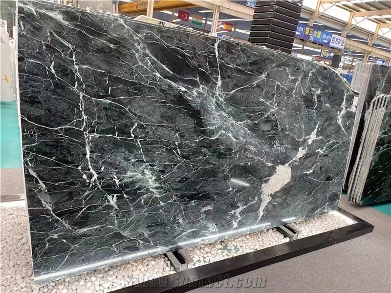 Italy Luxury Stone Prada Green Marble Slab For The Wall