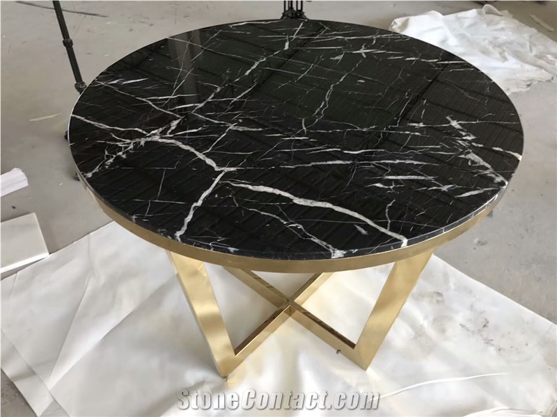 Nero Black Marquina Marble Coffee Table Top
