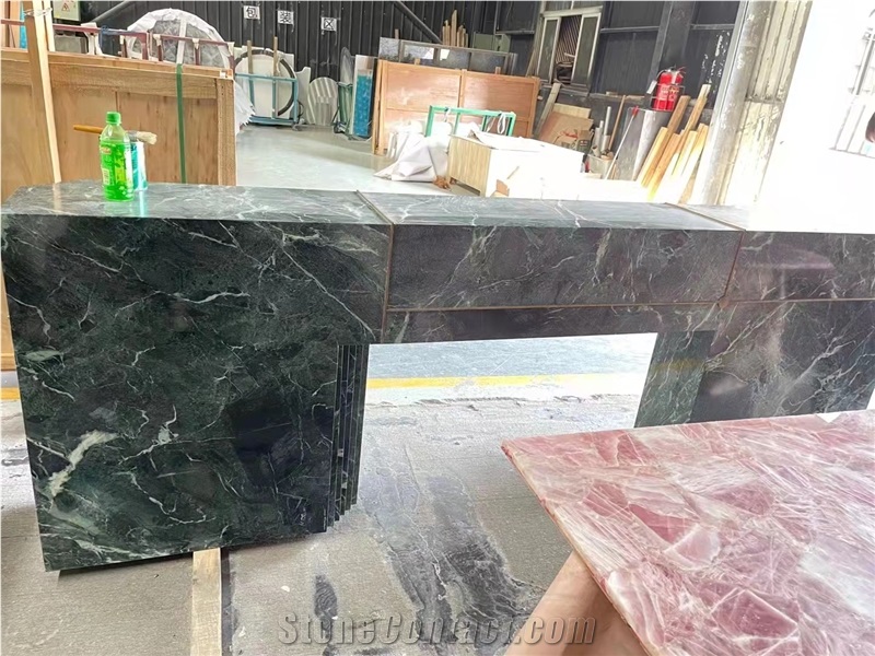 Prada Green Marble Italy Marble Slab For Interior Design