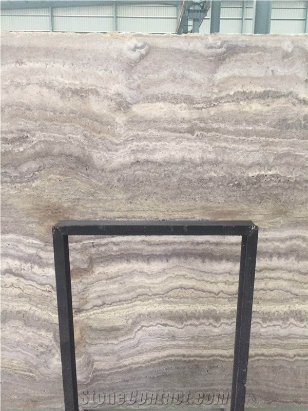 Silver Travertine Iran High Quality Slab Floor Tile