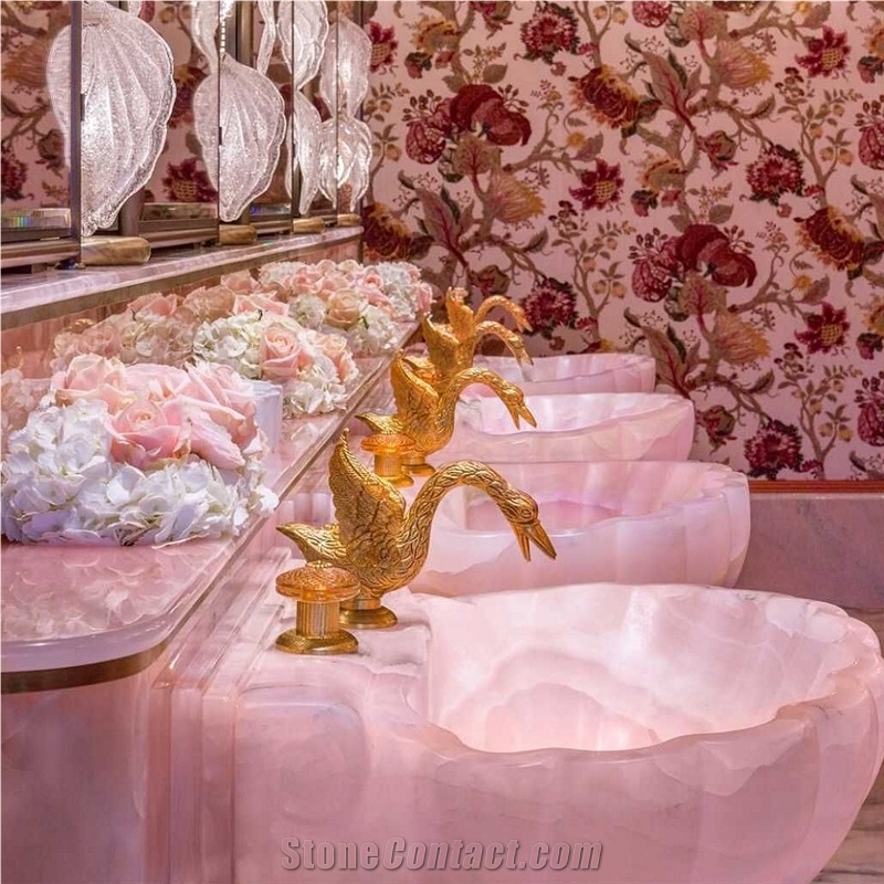 Persian Pink Onyx Wash Basins