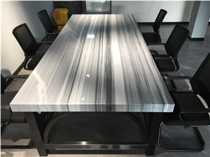China Zebrino Blue Marble Stone Table Tops