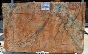 Rainforest Brown Marble Slabs