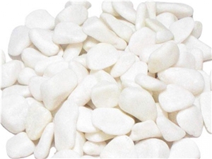 White Marble Pebble Stone, Crushed Stone