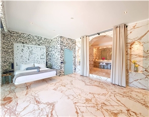 Ellikon Red Vein Marble Bathroom Design Project