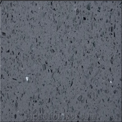 Artificial Stone Crystal Gray Quartz, Engineered Stone Slab