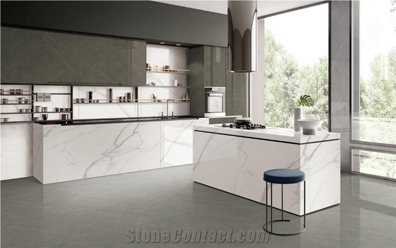 Artificial Stone Sintered Stone GREECE WHITE Kitchen Countertops