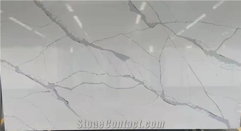 Calacatta White Quartz Stone Artificial Stone Slabs & Tiles