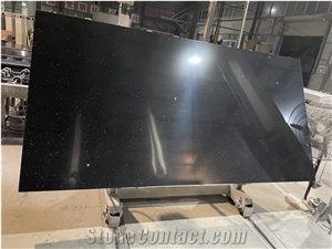 Quartz Crystal Black/Sparkling Black/Galaxy Black Quartz Slabs