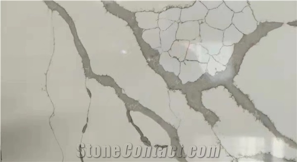 Quartz Stone Calacatta White Popular Slabs & Tiles