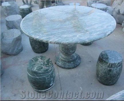 Granite Beige/Grey Garden Table, Beige/Grey Granite