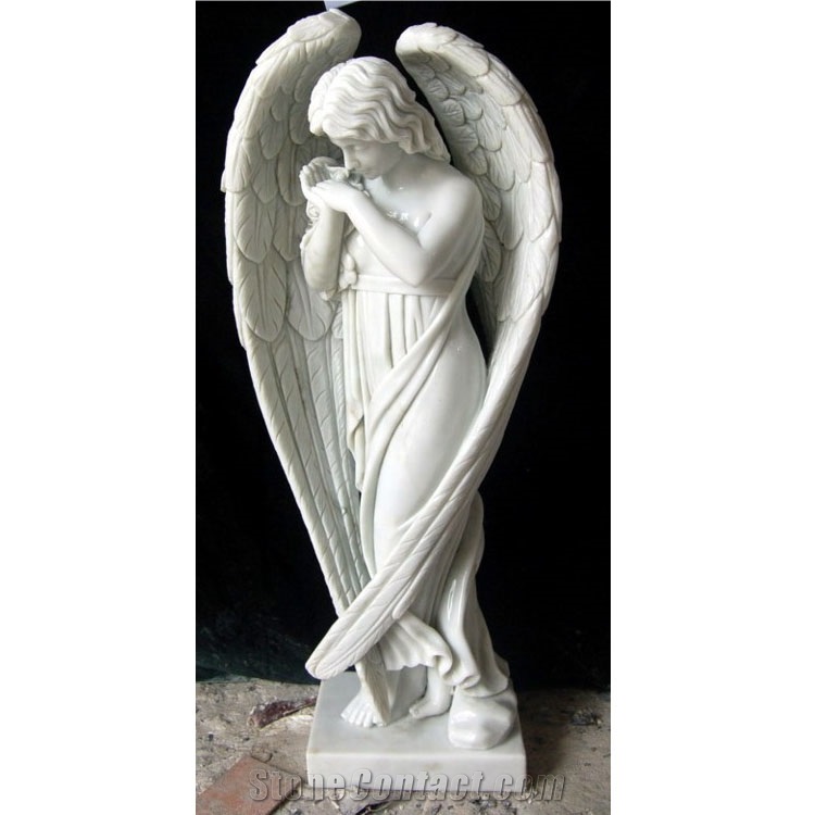 Beautiful Angel Figure Carvings Marble Statue