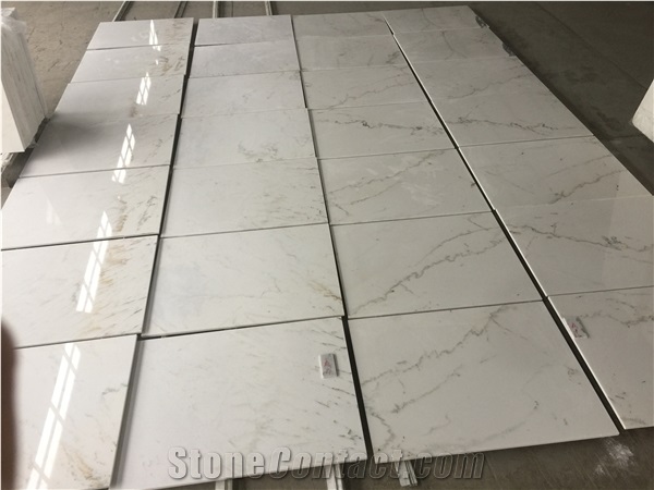 Calacatta Carrara Marble Flooring Tiles For Bathroom
