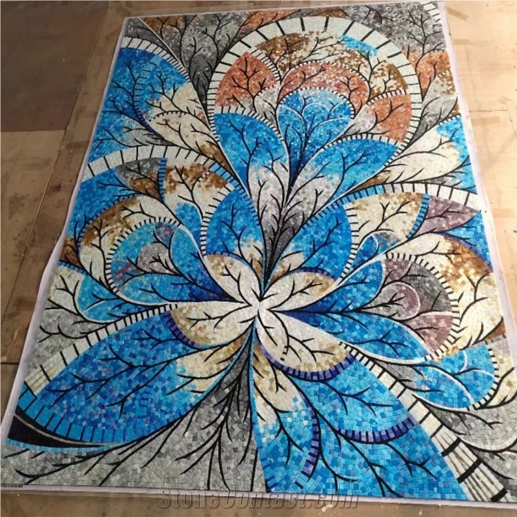 Decorative Natural Marble  Bird Mosaic Pattern  Wall Tiles