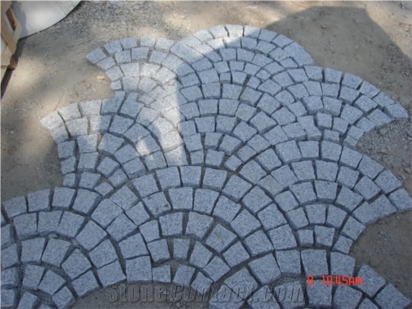 Granite Mesh Cobblestone Pavers Wholesale For Driveways