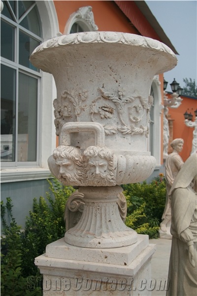 High Quality Outdoor Flower Vase Marble Planter Flowerpot