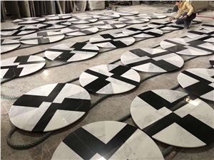Modern White Marble Round Restaurant Cafe Dining Table Top