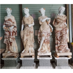Pink Marble Four Season Goddess Marble Statue
