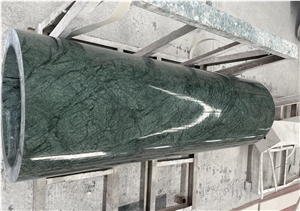 Verde Guatemala Green Marble Roman Columns & Column Capital