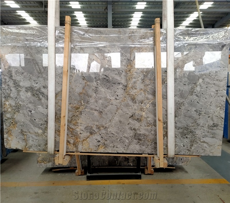 Versace Gold Grey Marble Rough Slabs
