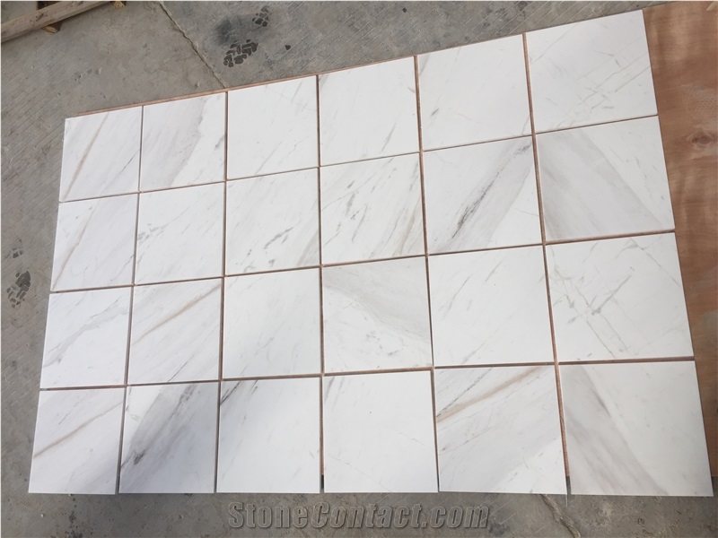 Volakas White Marble Tile For Hotel Lobby Wall Decoration