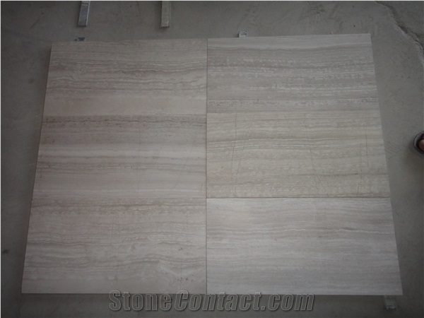 White Wood Marble Marble Flooring Tiles For Home Decoration