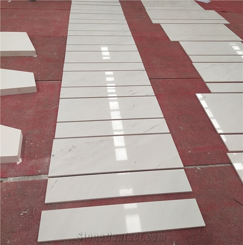 Sivec White White Marble Stair Treads