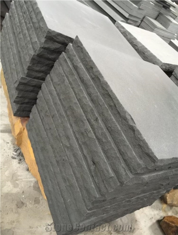 Chinese Black Sandstone Slab Used For Walkway Paving Stone