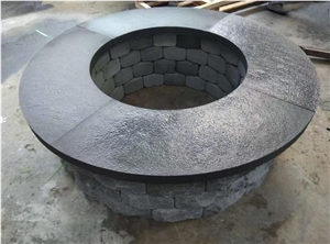 Chinese Black Sandstone Slabs Used For Special Garden Design, Ornaments