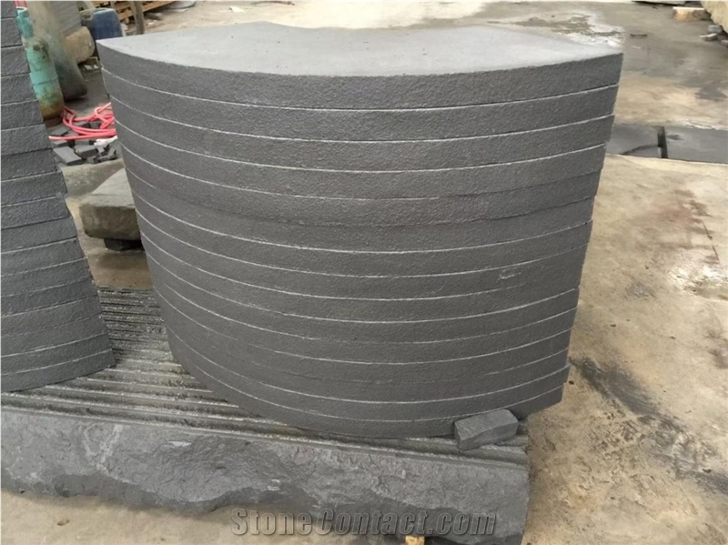 Chinese Black Sandstone Slabs Used For Special Garden Design, Ornaments