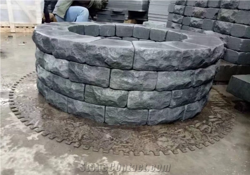 Chinese Black Sandstone Slabs Used For Special Garden Design, Ornaments