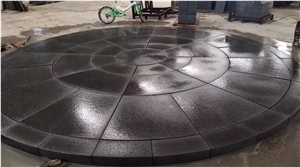 Good Quality Yixian Black Granite Paver- Circle Pavement Sett