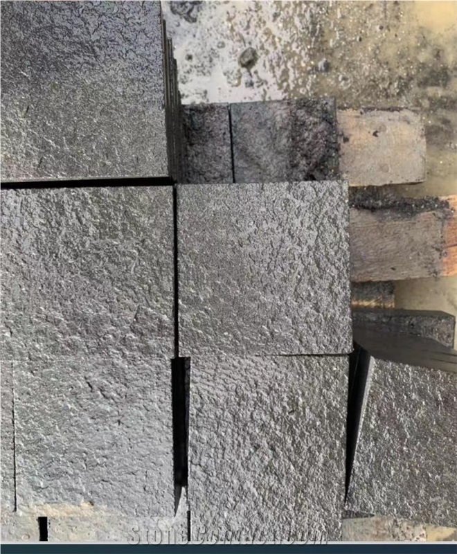 Hot Sale Viet Nam Black Granite Used For Paver & Cobbles