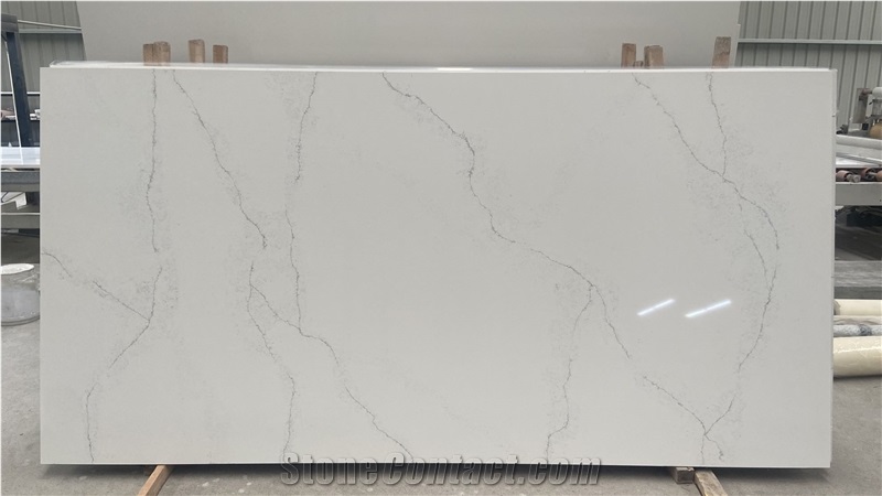 Bianco Carrara Medium White Artificial Quartz Stone Solid