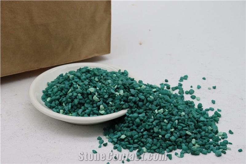Dyed Colors Crushed Chips Stone For Fish Tank Aquarium Decor