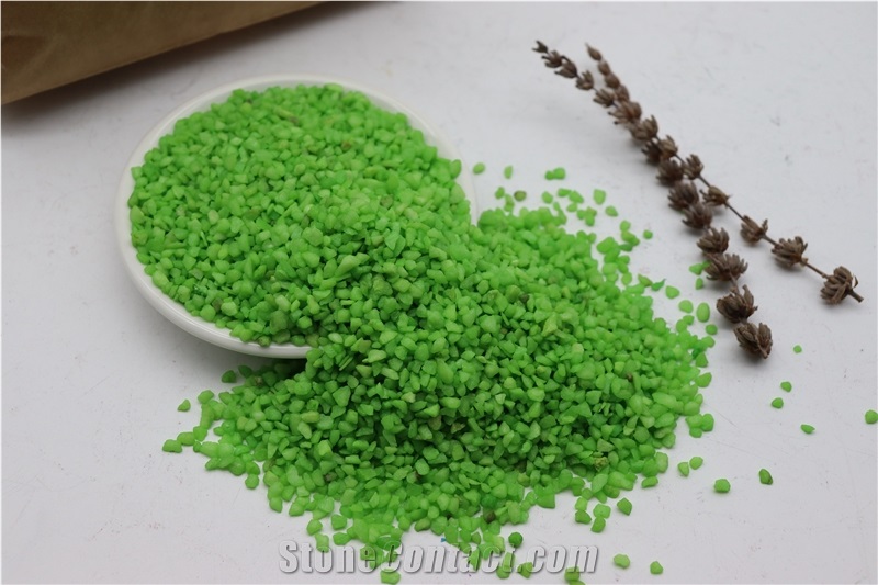 Dyed Colors Crushed Chips Stone For Fish Tank Aquarium Decor