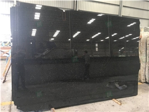 Good Price Factory Directly Black Galaxy Granite Big Slabs