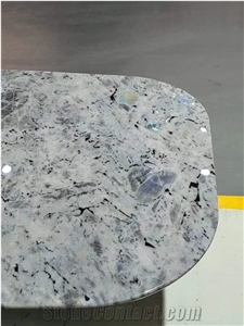 White Sparkling Granite The Sea Of Star Granite Table Design