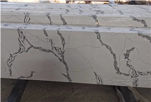 Calacatta White Customized Quartz Stone Countertops