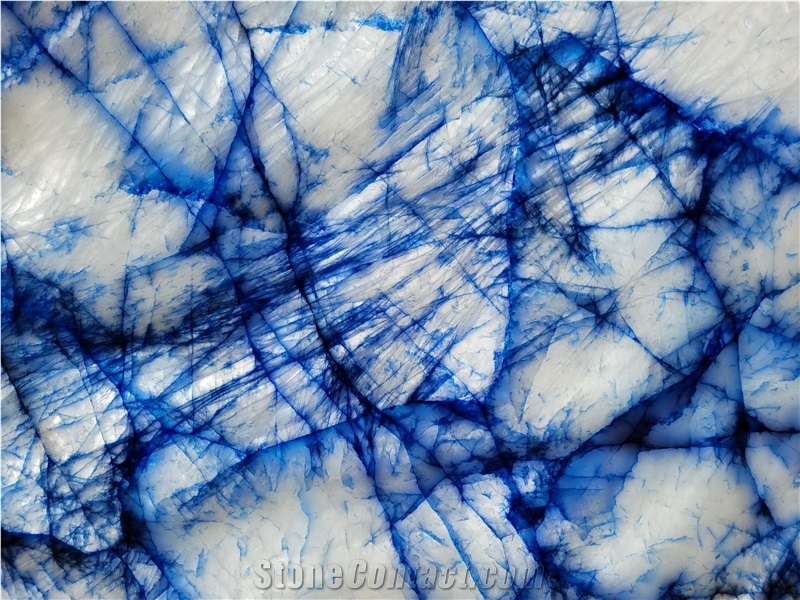 Sapphire Blue Crystal Quartzite Slabs