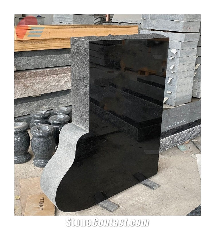 Black Granite Cemetery Monuments With Factory Price