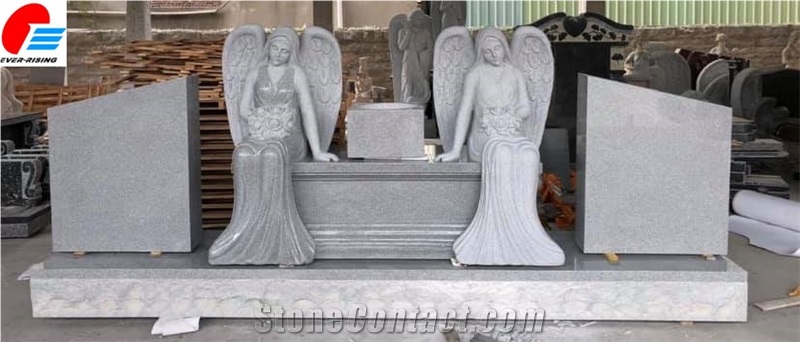 Double Angel Monument, Angel Monument, Upright Tombstone