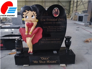 Shangxi Black Granite Western Style Monument From Factory
