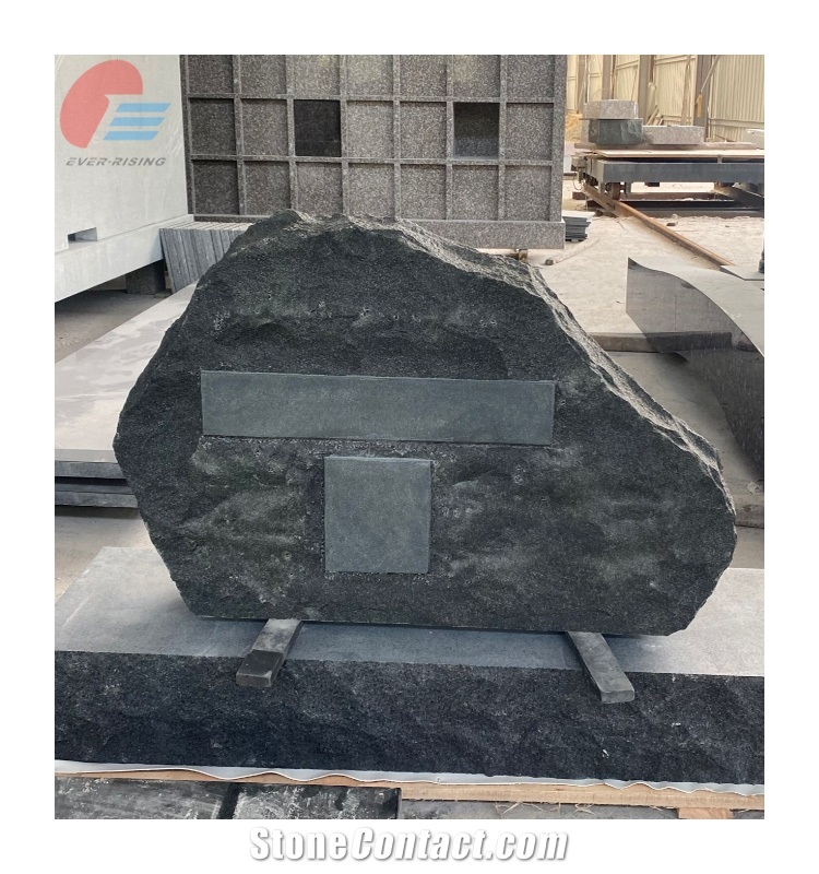 Simple Design Granite Tombstone Cheap Black Granite