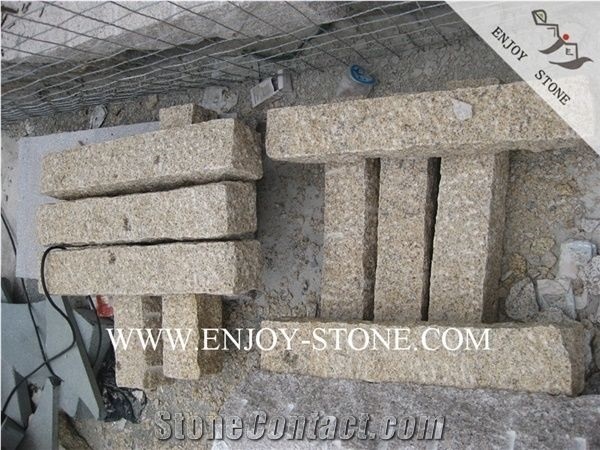 G682 Yellow Rusty Granite Palisade/All Sides Pineapple
