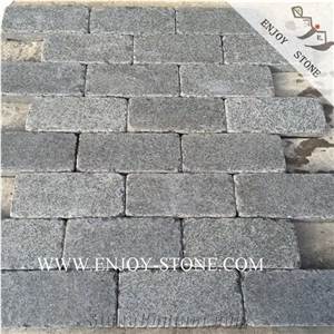 Tumbled With Flamed G684 Black Pearl Basalt Garden Pavers
