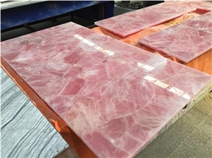 Pink Crystal Onyx Slabs Natural Luxury Tiles