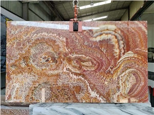 Imported Natural Ruby Red Pacistano Onyx Tile